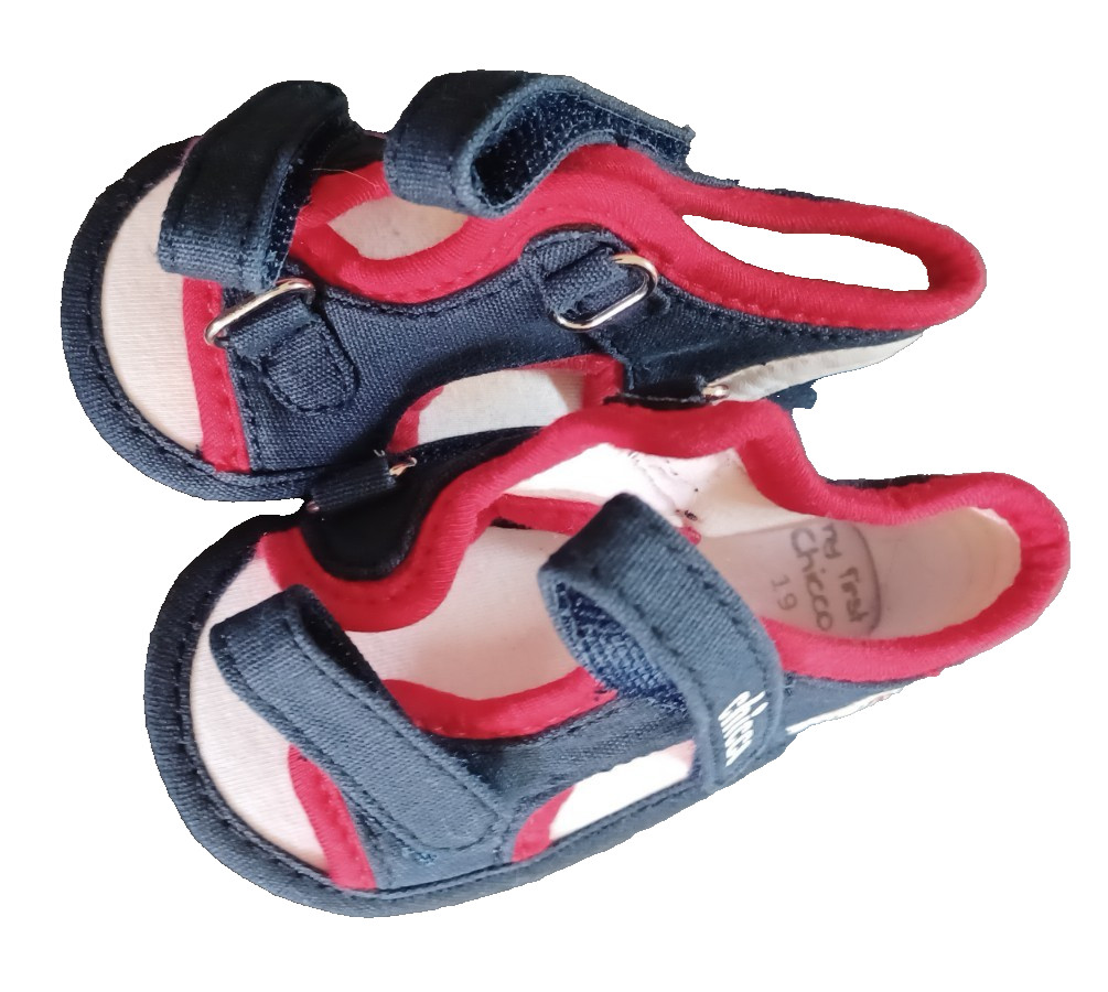 Chicco Baby Girl Patriotic My First Chicco  US 5" long  EU 19 NWOT Sandal child