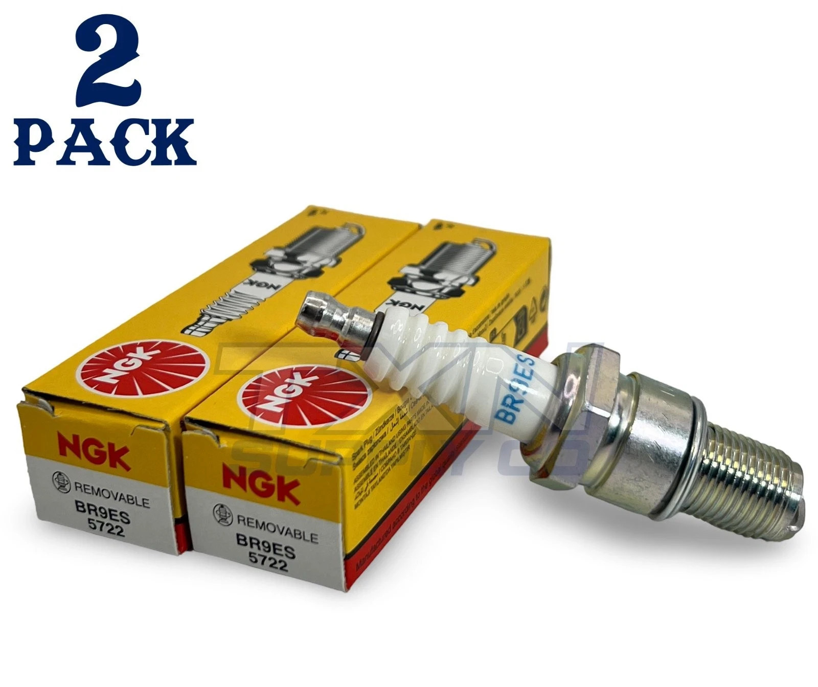 2 Pack NGK V-Power 5722 Spark Plugs BR9ES