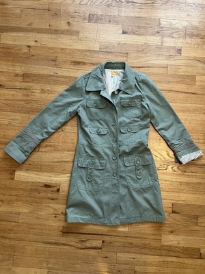 Tulle Girls Canvas Pea Trench Coat Size L