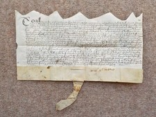 1621 Lancashire 17th century manuscript Vellum Deed Document Calligraphy