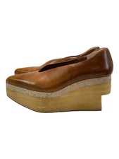 Ameri Wood Pumps Thick Sole Brw Leather Jbs96