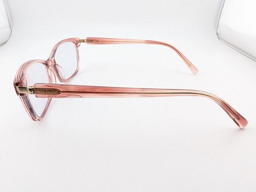 Vera Wang Eyeglasses, Frames Only, V598 RO, 53-16-140, Plastic, Clear Pink - Picture 6 of 19