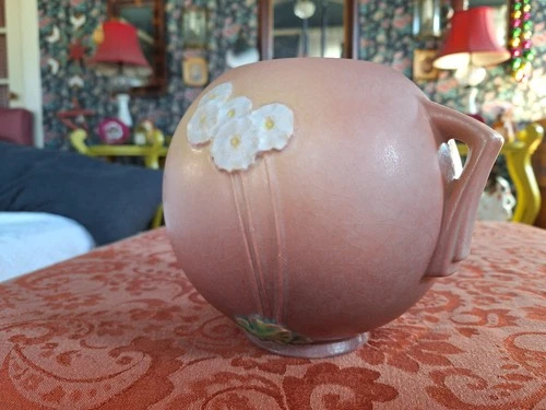 Roseville Pottery Primrose 285 - 6 Pink Ball Vase