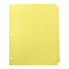 36 Sets Avery 3 Ring Binder Plain Tab Write  Erase Dividers 5 Tabs Buff