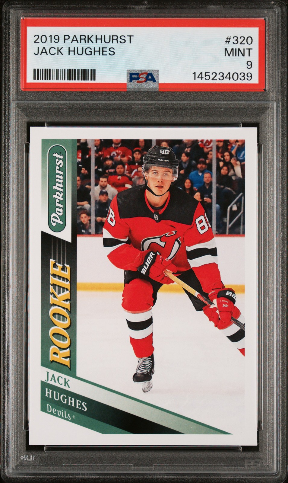 2019 PARKHURST #320 JACK HUGHES PSA 9