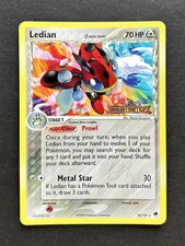 Ledian 18/101 Holo MP Stamped Pokemon Karte EX Dragon Frontiers