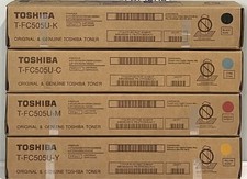 Toshiba T-FC505U Toner Cartridges Set KCMY OEM NEW FREE UPS GROUND SHIPPING