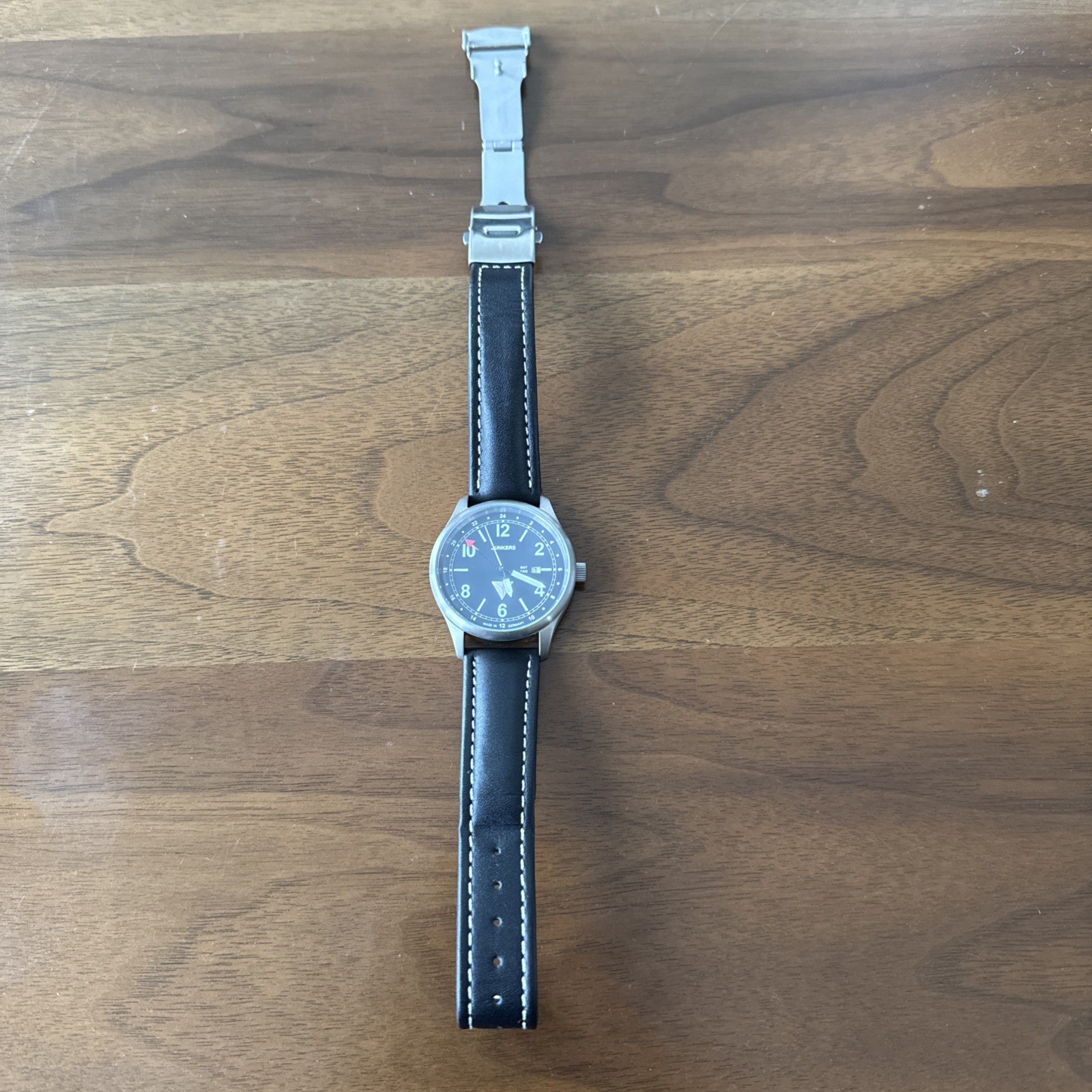 Reloj de pulsera Junkers para hombre Leuthansa 6248/3833 hecho en Alemania NO FUNCIONA