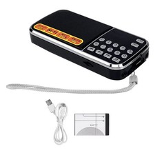 Portable AM FM Radio Audio Speaker Digital Screen comes with an LED flashlight