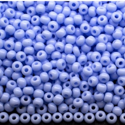 10/0 33000 Preciosa Czech Glass Seed Beads Rocailles 2.3mm. Opaque light blue.