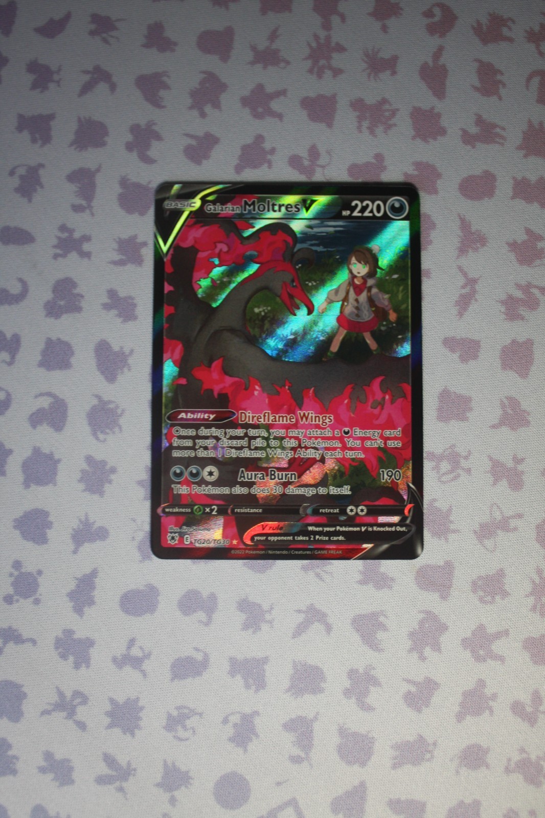 Galarian Moltres V TG20/TG30 Swsh10: Astral Radiance Trainer Gallery Holo