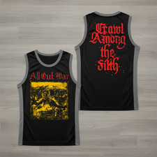 All Out War Double-Sided Black Basketball Jersey New Reprint S-5XL EW193