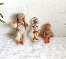 1940s Vintage Celluloide Bambole Signore Krishna Bachelite Giocattolo Japan 3Pcs