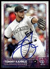 Tommy Kahnle Colorado Rockies 2015 Topps Signed Auto Card #94 ~ COA