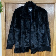 Vintage R.M.C.C. MCM Genuine Black Fur Coat C...
