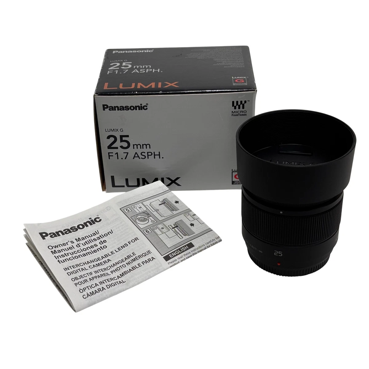 Objectif Lumix Panasonic 25mm F/1.7 - Monture Micro 4/3 - Occasion