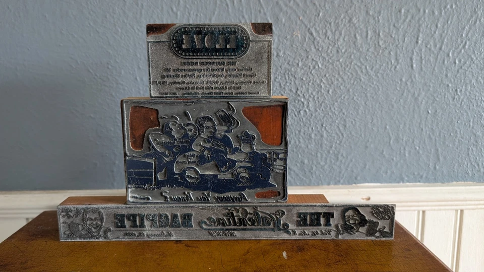 Lot of 23 Printing Letterpress Printers Block Advertising Dallas Morning Edition - Image 3 of 4