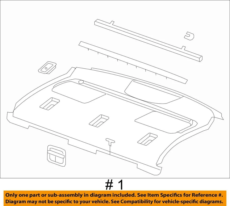 FITS 2008-2012 CHEVROLET MALIBU TRIM ASM R/WDO PNL *TITANI 22789646 -  NEW OEM — 第 3/3 张图片