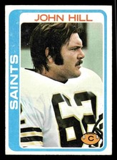 1978 Topps John Hill #296 - New Orleans Saints