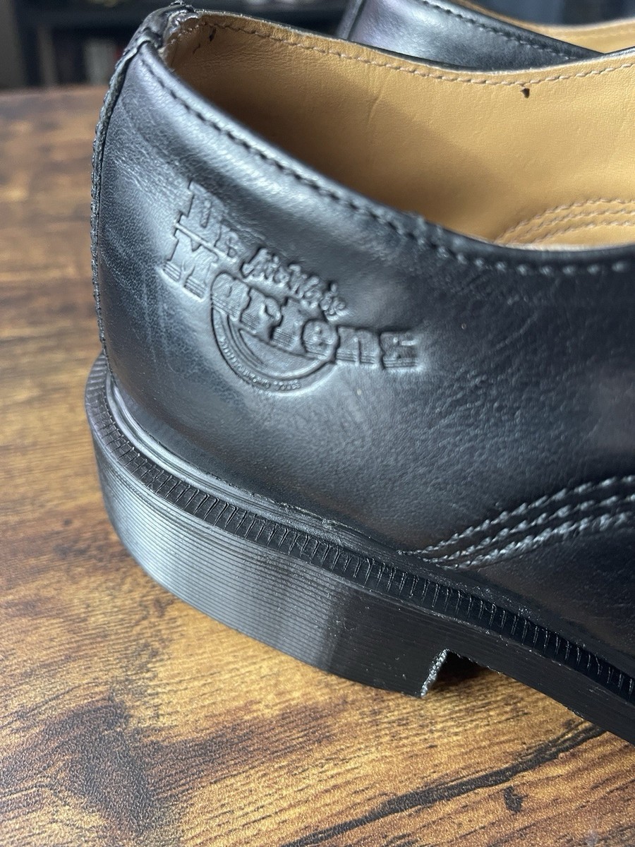 Doc Martins Made In England Vintage Black Leather Shoes VTG 8452