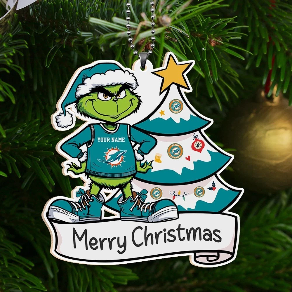 Personalized Miami Team Dolphinss Christmas Ornament Gift For Fans