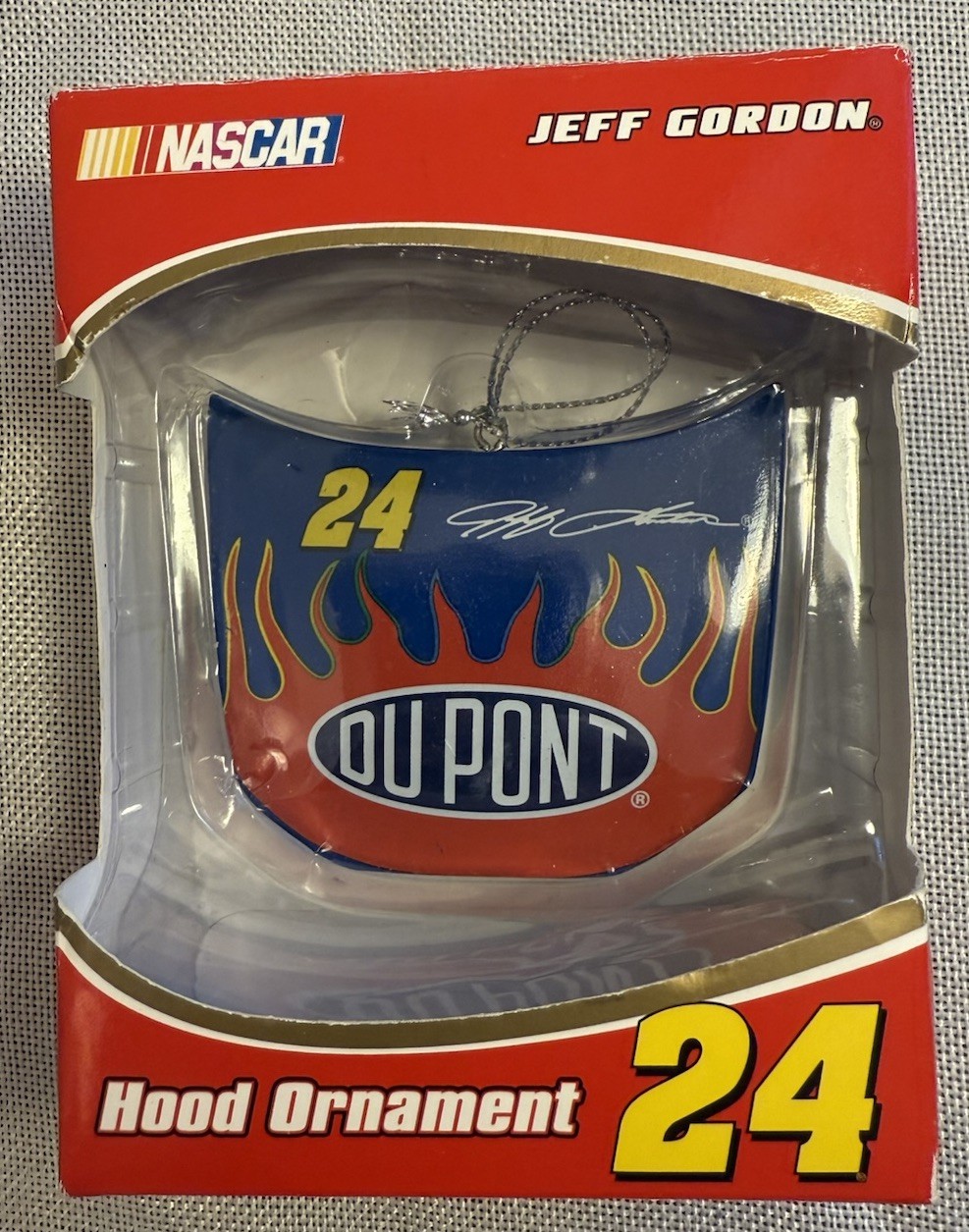 NASCAR Jeff Gordon DuPont Flame Hood Ornament Motorsport Christmas Trevco