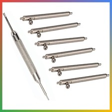 20mm Quick Release Watch Pins Stainless Steel Replacement Band Strap Tool 6PK