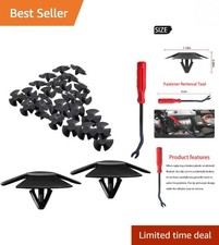 Versatile Car Hood Insulation Clips - 30 PCS, Includes Fastener Remover Tool