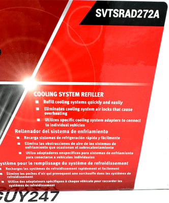 SNAP ON SVTSRAD272A Vacuum Cooling System Refiller NEW USA TOOLS