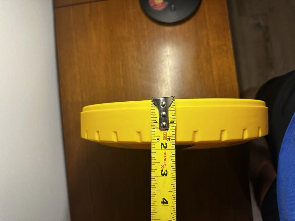 "Reloj de pared de cuarzo Sempre vintage raro - amarillo retro 11"" hecho en Alemania MCM" Foto 4 de 4