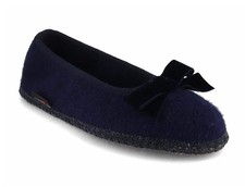 HAFLINGER Ballerina Slipper  Fiocco, Medium Blue
