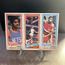 💥1980-81 Topps #62 Maurice Lucas / Julius Erving (Slam Dunk)/ Abdul Jeelani NM!