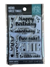 Cheeky Birthday Hero Arts 3 X 4 Clear Stamp Set