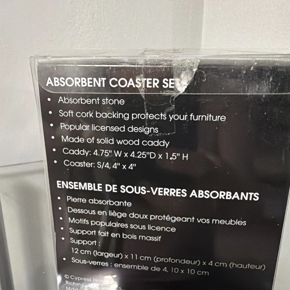 NUEVO EN CAJA Juego de muñeco de nieve jingle soporte de corcho de piedra absorbente de ciprés para el hogar/4 Foto 3 de 4