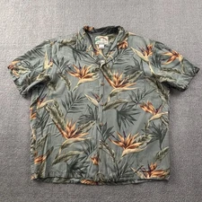Vintage Paradise Found Shirt Adult Large Button Up Short Sleeve Hawaiian Casual