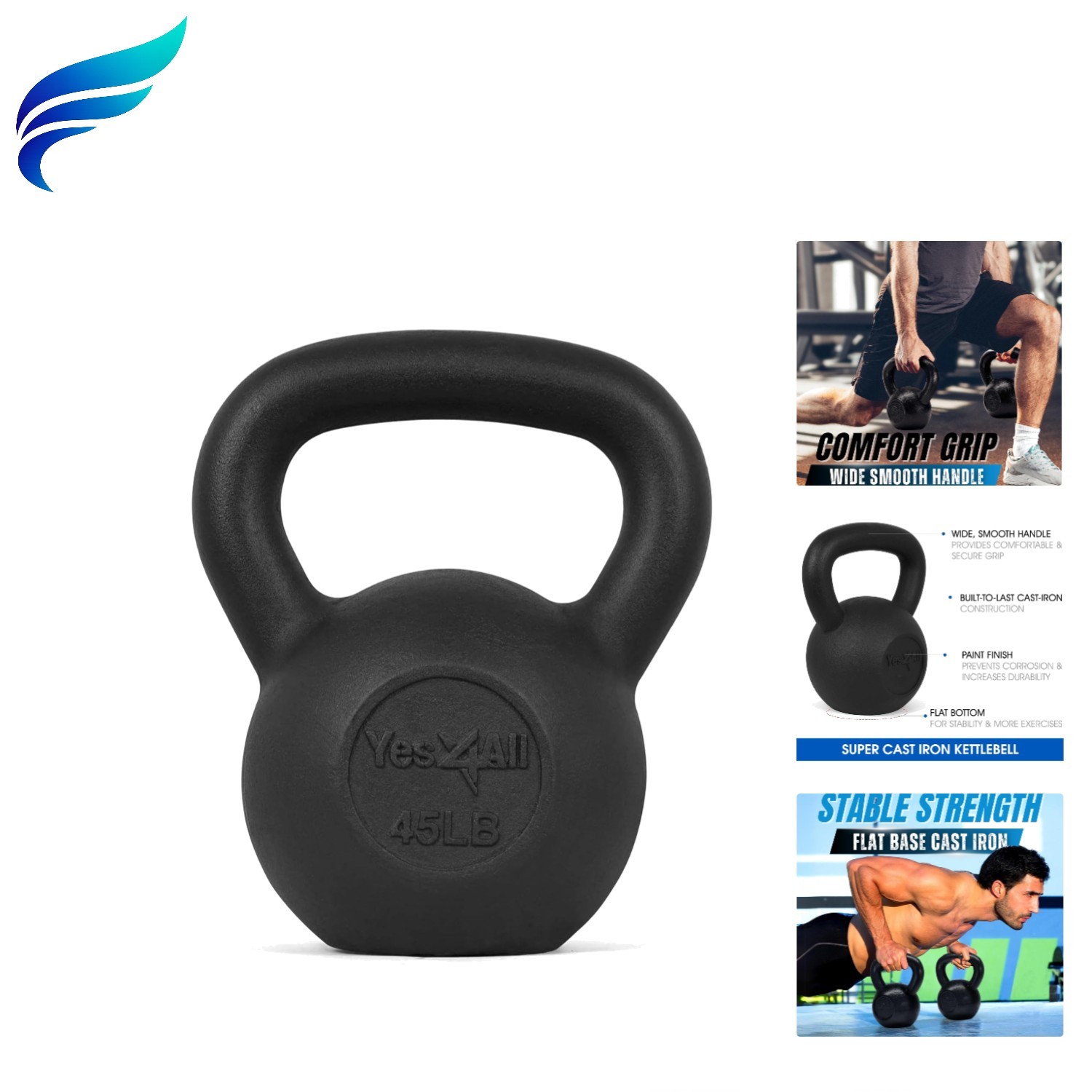 Kettlebell Set (5-80 Lbs) For Ultimate Full Body Workouts