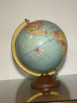 1940s 12'' Replogle Globe Vtg Indo China instead of Vietnam, Cambodia, and Laos