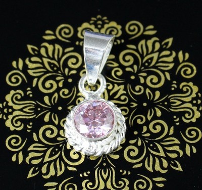 1.24 Ct Round Pink Diamond Solitaire Certified Men's Pendant Stunning Collection