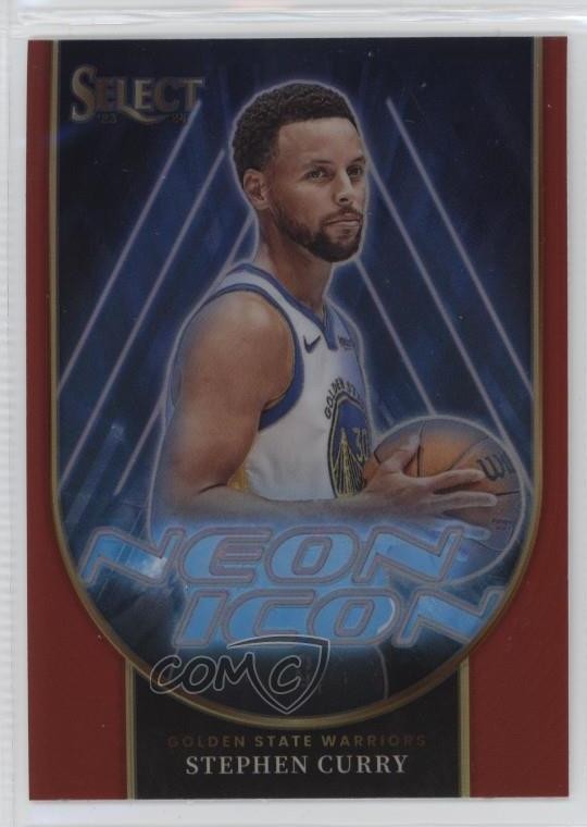 2023-24 Panini Select Neon Icons Red Prizm Stephen Curry #4 1n6w