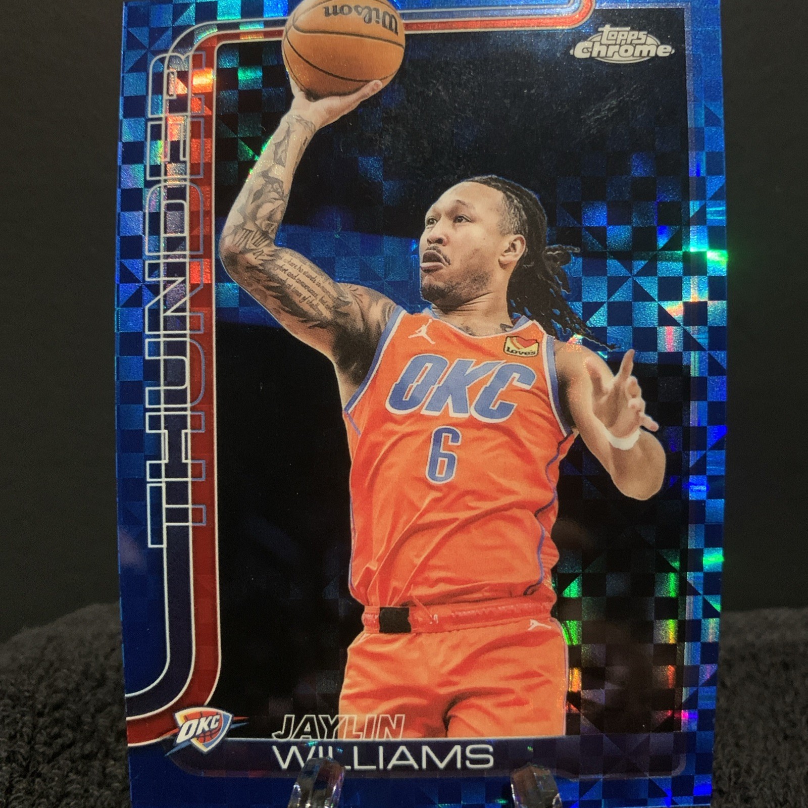 2025-26 Topps Chrome - Jaylin Williams BLUE X-FRACTOR OKC Thunder