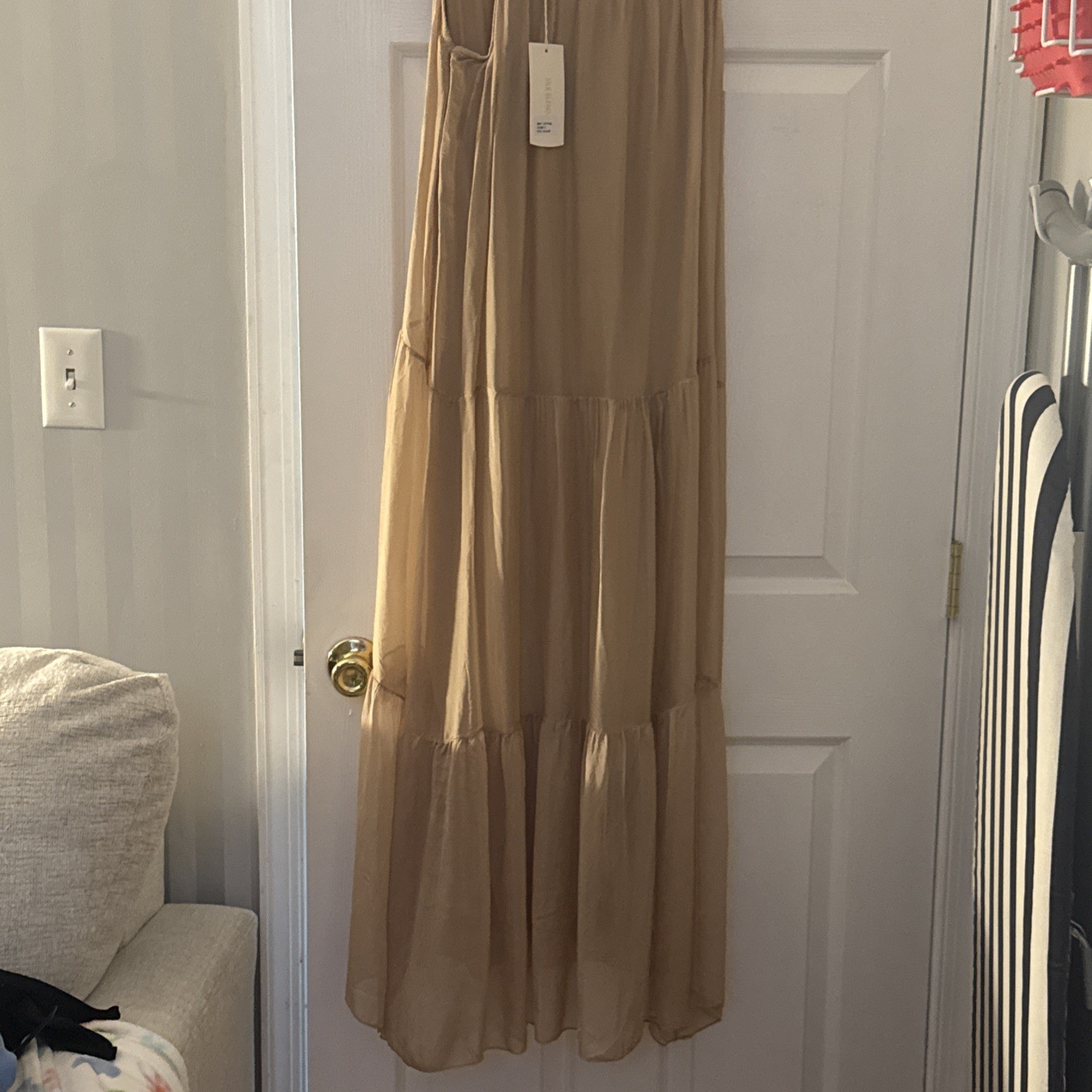 Show Me Your Mumu Women's Amanda Bridesmaid Maxi Dress Cocktail Brown Size Small