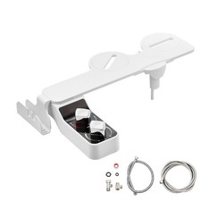 Non-Electric Bidet Toilet Attachment with Retractable Nozzles Brass T-Adapter