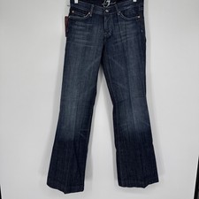 NWT 7 For All Mankind Dojo Flare Jeans Swarovski Crystal Vintage Y2K Sz 27 Boho