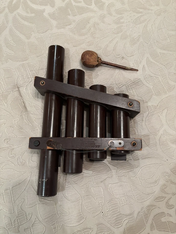 Антикварный ксилофон J.C. Deagan Railroad/Ocean Liner Dinner Call Chime Bell 4 ноты - Изображение 4 из 4