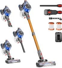 Cordless Stick Vacuum Cleaner Powerful Lightweight Detachable-Battery Display