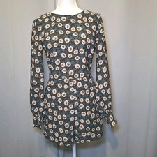 Zara Women Trafaluc Romper/Jumpsuit Long Sleeves Flowers Green Size M