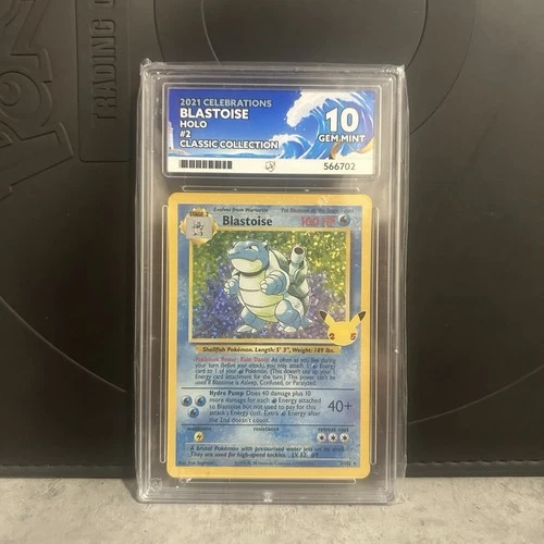 Pokémon TCG Blastoise Celebrations Ace 10 2/102 Graded WOTC
