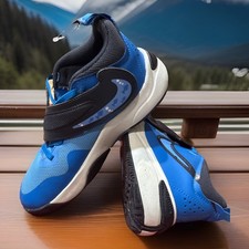 NIKE HUSTLE D11 UNISEX # DV8992-400 SIZE 2Y BLUE-BlaCK W/ Blue SWOOSH EXC COND.