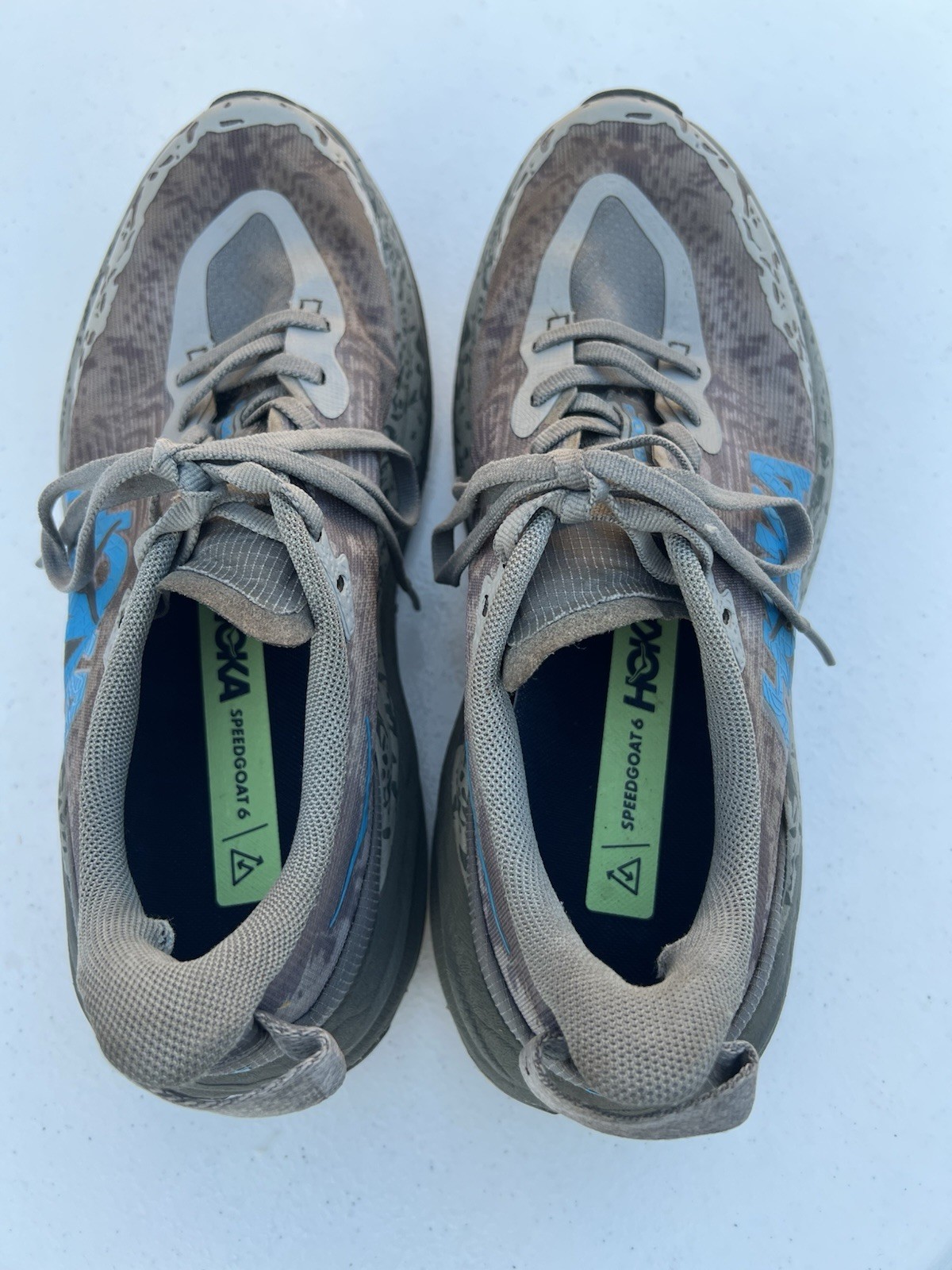 Men’s Gray HOKA SpeedGoat 6 Running Shoes Size 8 thumbnail 7