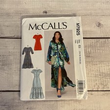 McCalls 7925 Sewing Pattern Dress Button Front Ruffles Midi Boho 14-22 UNCUT